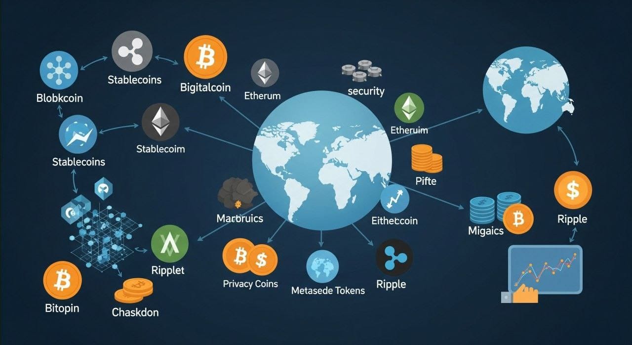 انواع ارز دیجیتال